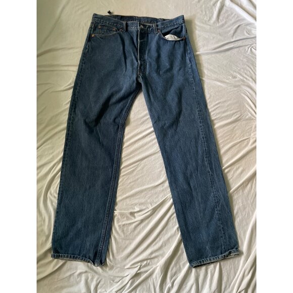 Levis 501XX Original Fit 90's Mens Jeans W40 L36 100% Cotton Blue Denim USA - Picture 7 of 11